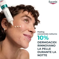 Eucerin Dermopure Peeling 10 Trattamento Rinnovatore Notturno per Imperfezioni 40ml