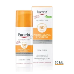 Eucerin Sun Fluid Anti Age Crema Solare Idratante e Protettiva SPF50+ 50 ml