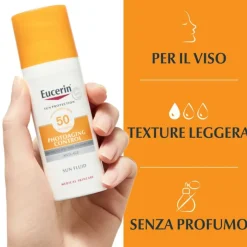Eucerin Sun Fluid Anti Age Crema Solare Idratante e Protettiva SPF50+ 50 ml