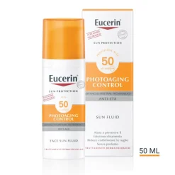 Eucerin Sun Fluid Anti Age Crema Solare Idratante e Protettiva SPF50+ 50 ml