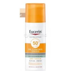 Eucerin Sun Oil Control Crema Solare Riparatrice Colorazione Media Texture Asciutta SPF 50+ 50ml