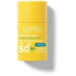 Euphidra Stick Invisibile Dermopediatrico SPF 50+ per Protezione Solare Bambini Stick 15ml