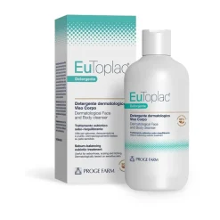 Eutoplac Detergente Dermatologico Viso Corpo Pelle Sensibile 300 ml