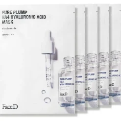 Face D Maschera Idratante Pure Plump HA4 Acido Ialuronico 5 Pezzi