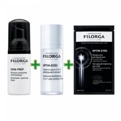 Filorga Cofanetto Natale Optim-Eyes 15 ml + Mousse Detergente 30 ml + Maschera Occhi