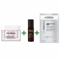 Filorga Cofanetto Natale Oxygen-Glow Crema 50 ml + Daily Peel 5 ml + Maschera in Tessuto