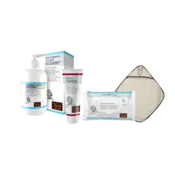 Fiocchi di Riso Cofanetto Cambio Detergente Intimo Mioderm 240 ml + Pasta Cambio 100 ml + Salviette Detergenti 60 Pz