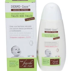 Fiocchi di Riso Talco Non Talco Emulsione Fluida Corpo per Adulti e Bambini 120ml