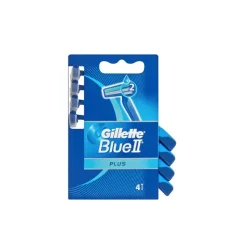 Gillette Blue II Plus Lamette Usa e Getta per la Barba 4 Pezzi