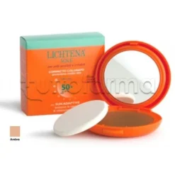 Giuliani Lichtena Sole Cipria Compatta Colorata Ambra SPF 50+ Protezione Solare Viso 10 g