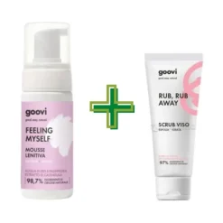 Goovi Cofanetto Detersione Natale 2026 Mousse 100 ml + Scrub Viso 75 ml + Pochette Omaggio
