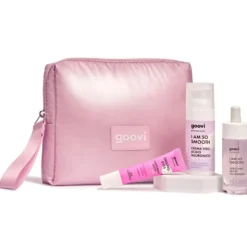 Goovi Cofanetto Idratante con Siero Viso + Crema Viso + Contorno Occhi + Pochette