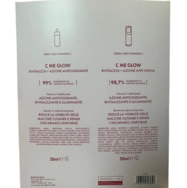 Goovi Cofanetto Vitamina C Antiossidante con Siero Viso + Crema Viso + Pochette