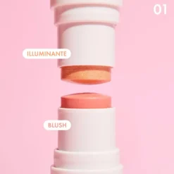 Goovi Stick Duo Blush & Illuminante Colore 01 Pastel Bonne Mine 1 Pezzo