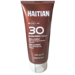 Haitian Crema Solare Viso e Corpo con SPF30 Flacone 100ml
