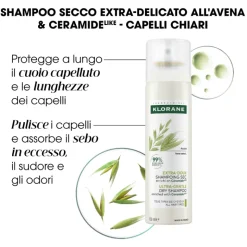 Klorane Shampoo Secco Extra Delicato Avena & Ceramide Spray 150ml