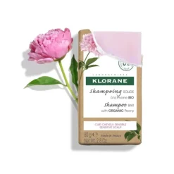 Klorane Shampoo Solido alla Peonia Bio Lenitivo per Cuoio Capelluto Sensibile 80g