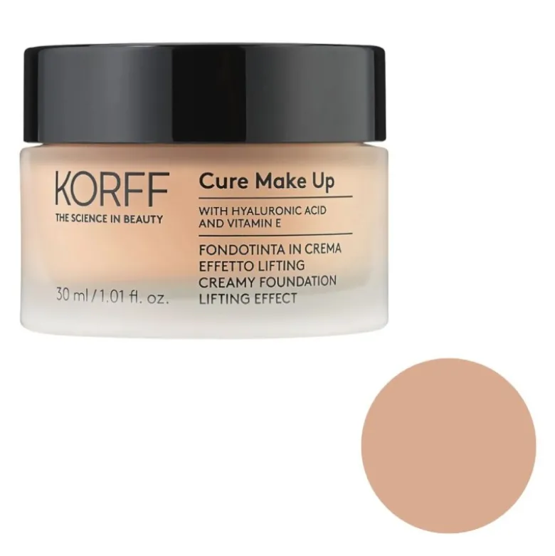 Korff Fondotinta Crema Effetto Lifting 04 con Acido Ialuronico e Vitamina E