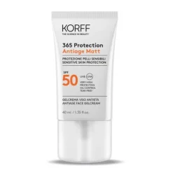 Korff 365 Protection Antiage Matt Spf50+ Gel Crema Viso per Protezione Solare Antiage 40 ml