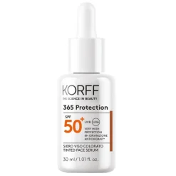 Korff Siero Viso Spf 50+ Colorato per Protezione Solare e Incarnato Uniforme 30 ml