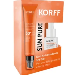 Korff Sun Pure con Fluido Viso Antimacchie SPF50+ Matt 50ml + Siero Hydra Energy C 10ml