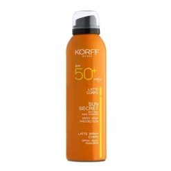 Korff Sun Secret Latte Spray Corpo SPF50+ protezione solare alta 200ml