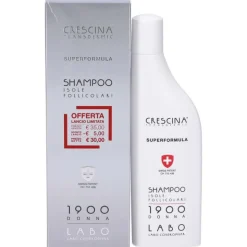 Labo Shampoo Crescina Isole Follicolari Superformula 1900 Donna per Capelli Radi e Rinforzati Flacone da 150 ml
