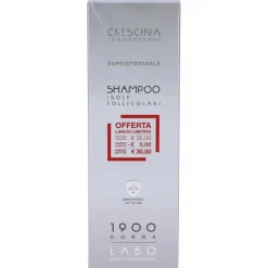 Labo Shampoo Crescina Isole Follicolari Superformula 1900 Donna per Capelli Radi e Rinforzati Flacone da 150 ml