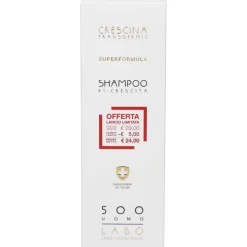 Labo Shampoo Crescina Ri-crescita Superformula 500 Uomo per Capelli Radi e Diradati Flacone 150 ml