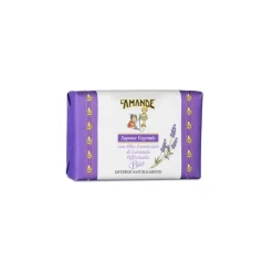 L'amande Marseille Sapone Vegetale Lavanda Officinalis Bio per Detersione Delicata e Relax 200g
