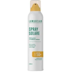 Lamuselab Spray Solare SPF 50 + per Pelle Grassa Finish Asciutto 200 ml