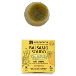 La Saponaria Balsamo Solido Anti-Crespo Limone e Spirulina 40 g