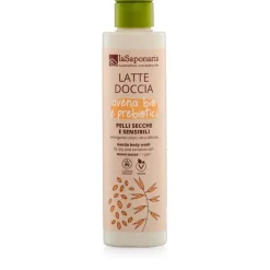 La Saponaria Latte Doccia Pelli Secche Sensibili Avena Bio Prebiotici 200ml