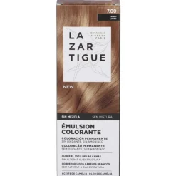 Lazartigue Emulsion Colorante 7.00 Biondo per Colorazione Permanente e Copertura Capelli Bianchi 60 ml