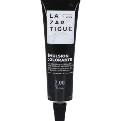 Lazartigue Emulsion Colorante 7.00 Biondo per Colorazione Permanente e Copertura Capelli Bianchi 60 ml