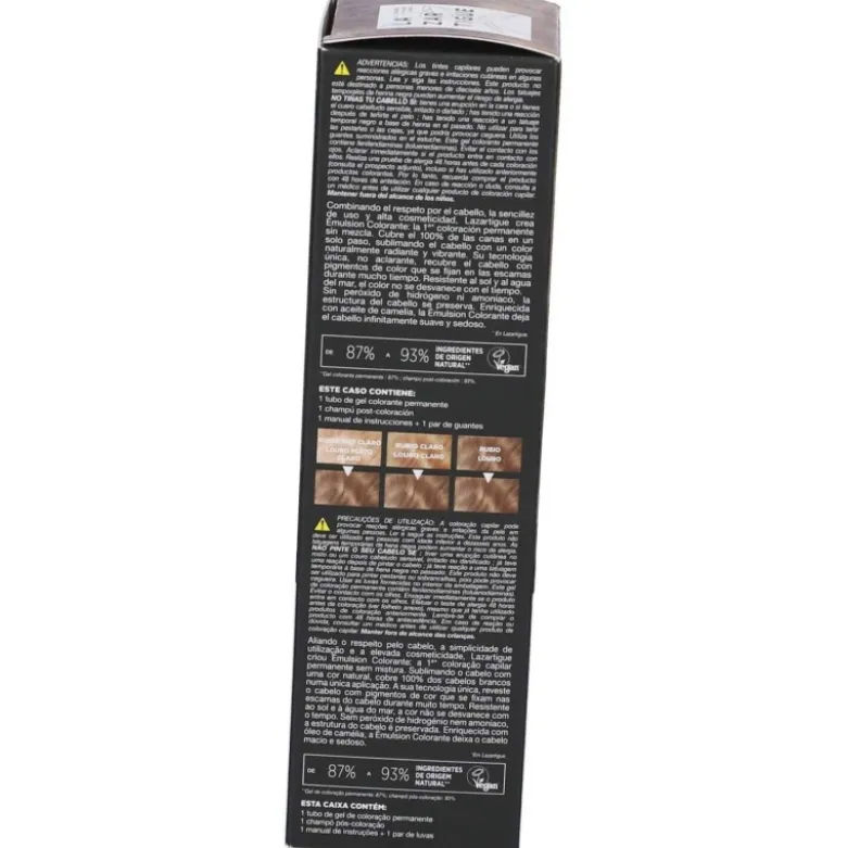 Lazartigue Emulsion Colorante 7.00 Biondo per Colorazione Permanente e Copertura Capelli Bianchi 60 ml