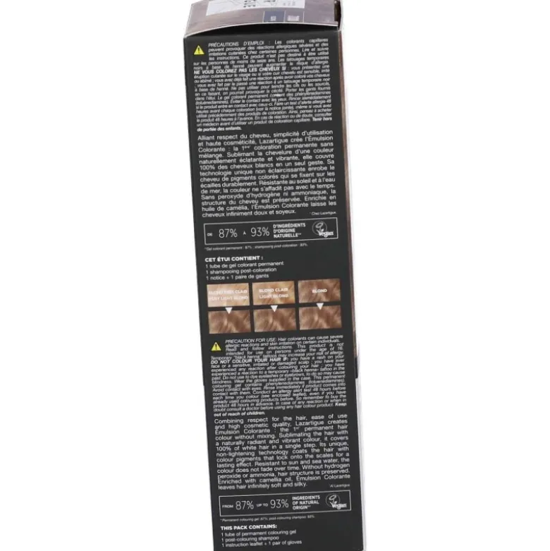 Lazartigue Emulsion Colorante 7.00 Biondo per Colorazione Permanente e Copertura Capelli Bianchi 60 ml