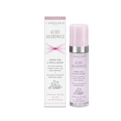 L'Erbolario Acido ialuronico crema viso tripla azione notte, trattamento antiage intensivo 50 ml