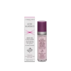 L'Erbolario Acido ialuronico crema viso tripla azione notte, trattamento antiage intensivo 50 ml