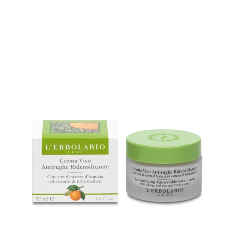 L'Erbolario Crema Viso Antirughe Ridensificante per Pelle Tonica e Luminosa 50ml