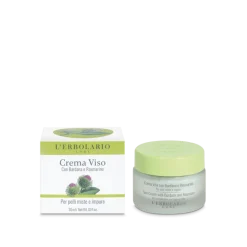 L'Erbolario Crema Viso per Pelli Miste e Impure, riequilibrante e opacizzante, barattolo da 30 ml