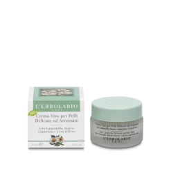 L’Erbolario Crema Viso Per Pelli Delicate per Pelli Sensibili e Arrossate Tubo da 30 ml