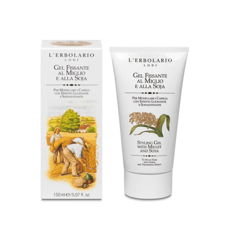 L'Erbolario Gel Fissante Capelli Al Miglio E Soja per Styling Naturale 150 ml