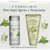 L'Erbolario Gel Igienizzante Mani 50ml e Crema Nutriente Mani e Unghie 30ml