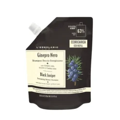 L'Erbolario Ginepro Nero Shampoo Doccia Ricarica, detergente 2 in 1 corpo e capelli, ricarica 500ml