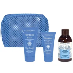 L'Erbolario Kit Viaggio Corpo Capelli Bagnogel, Crema Profumata Corpo e Shampoo Formato Viaggio 3 Pezzi
