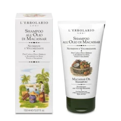 L'Erbolario Shampoo Olio Macassar Nutriente Volumizzante per Capelli Sottili 150 ml