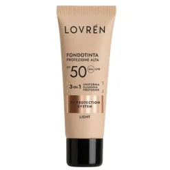 Lovren Fondotinta SPF 50 Tonalità Light Illuminante Coprenza Modulabile 25 ml