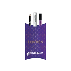 Lovren Kit Luxury Glamour Cofanetto Natale Kit M2 Mascara+P2 Matita Occhi+OL1 Lip Oil Nude-Purple