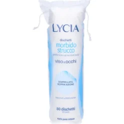 Lycia Dischetti di Cotone Struccanti Viso e Occhi 80 Pezzi